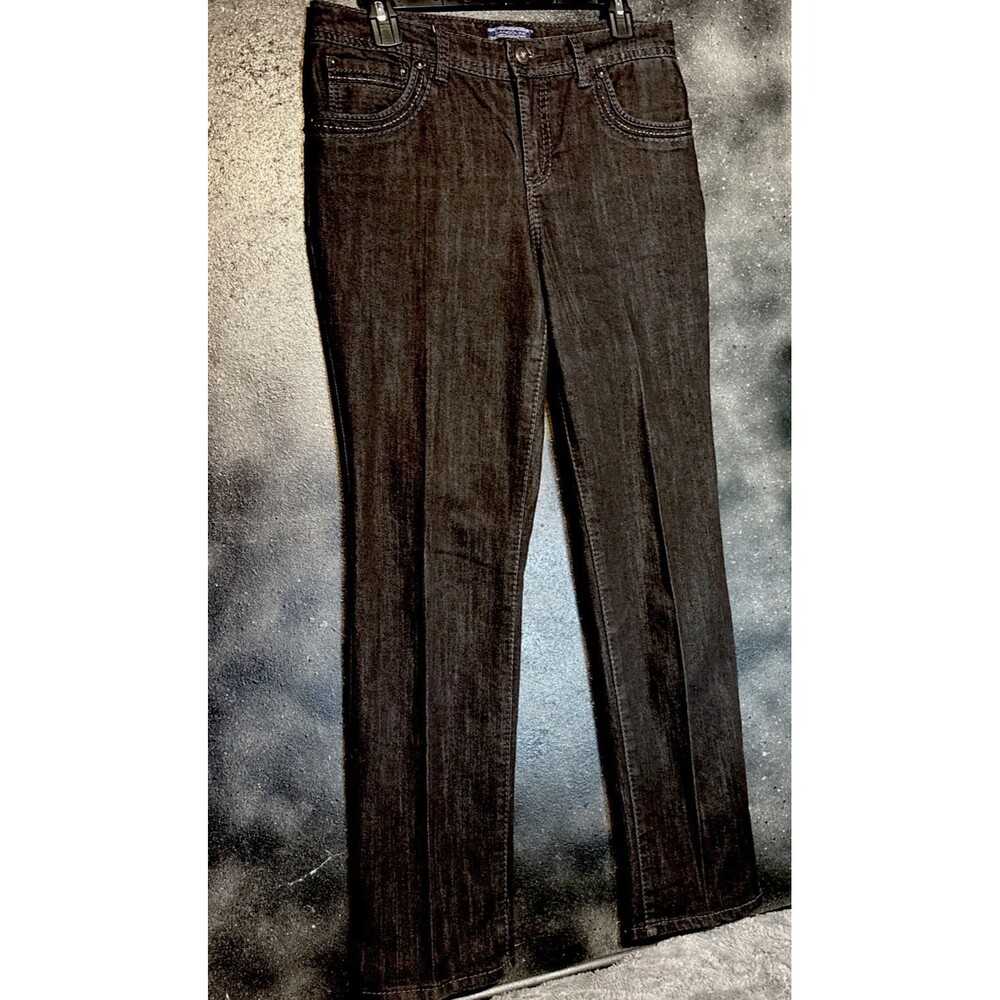 Women’s Bandolino Sz 8 High Rise Black Skinny Jeans Comfy Summer Sequins